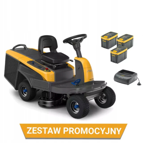 Zestaw promocyjny Traktor akumulatorowy STIGA Swift 372e 3x5 Ah + podwójna szybka ładowarka Zestaw promocyjny Traktor akumulatorowy STIGA Swift 372e 3x5 Ah + podwójna szybka ładowarka