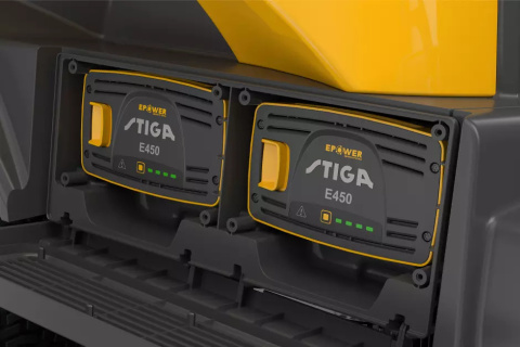 Zestaw promocyjny Traktor akumulatorowy STIGA Swift 372e 3x5 Ah + podwójna szybka ładowarka Zestaw promocyjny Traktor akumulatorowy STIGA Swift 372e 3x5 Ah + podwójna szybka ładowarka